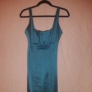 Calvin Klein Satin Teal Dress